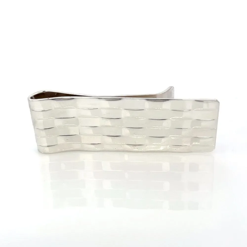 Tiffany & Co Weave Money Clip Sterling Silver 16.6 Grams Estate TIF892